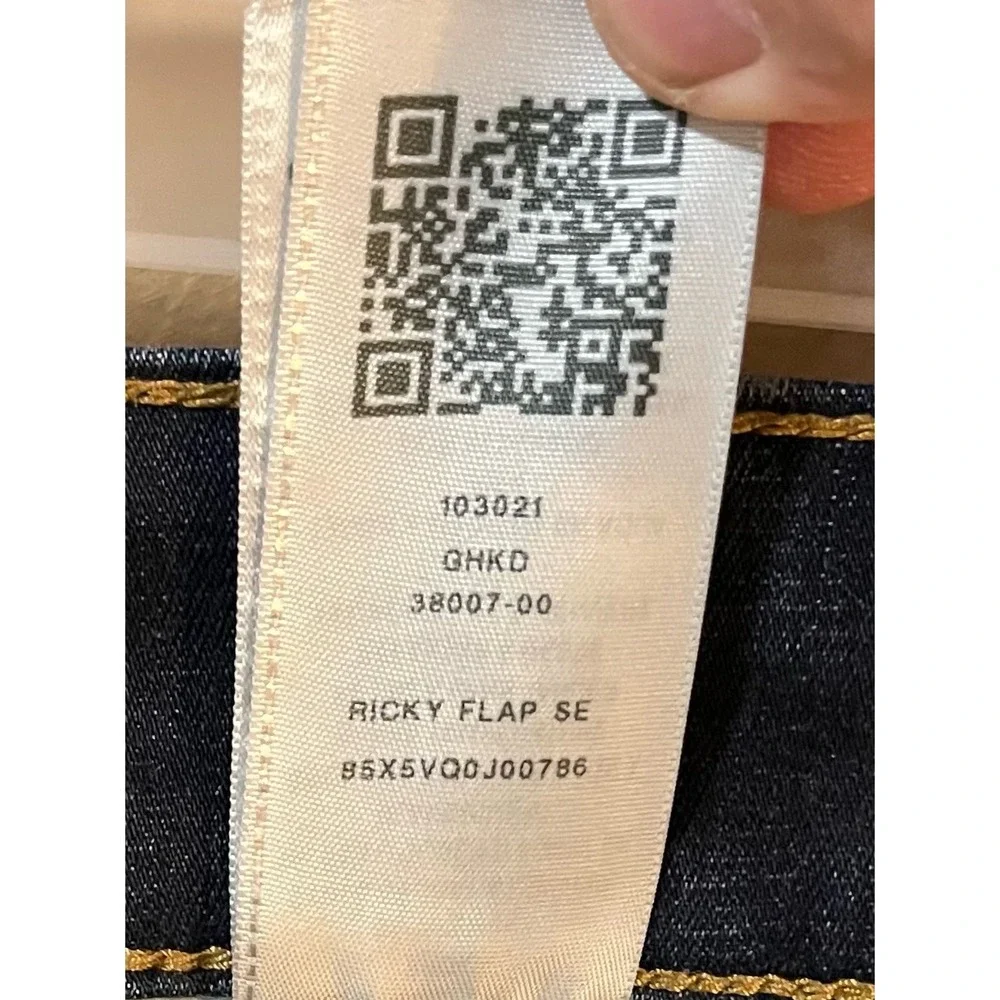 True Religion Ricky‎ Flap Relaxed Straight Jeans Men's W32 L33 Dark Wash Blue